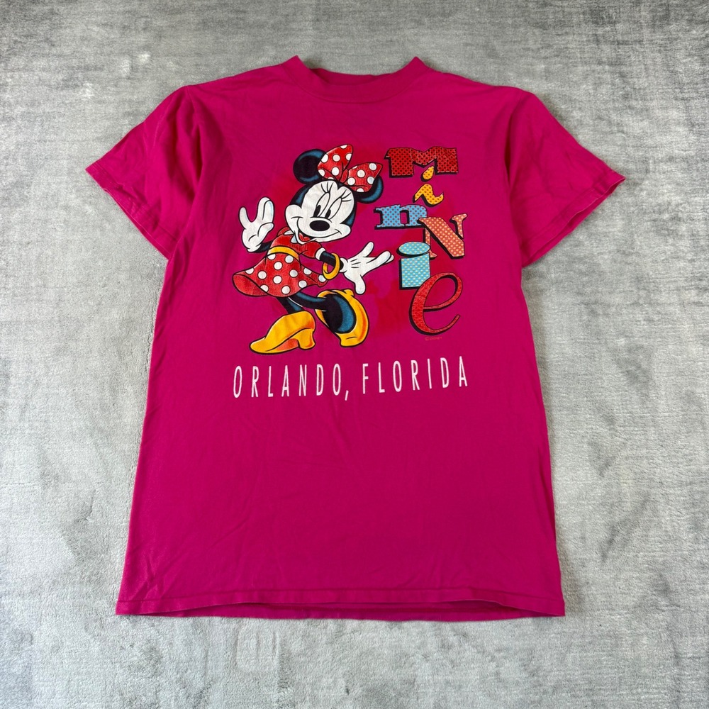 Mickey Unlimited Shirt Women Medium Pink Minnie Mouse Orlando Florida Vintage